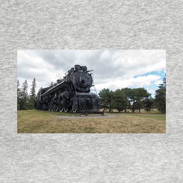 Steam locomotive on display by josefpittner